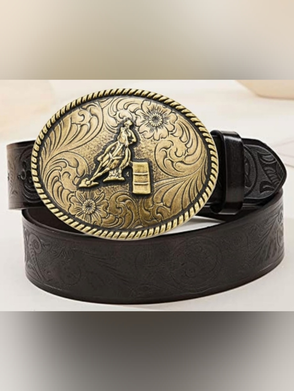 Barrel racer Barrel racing western rodeo Cowboy cowgirl belt buckle